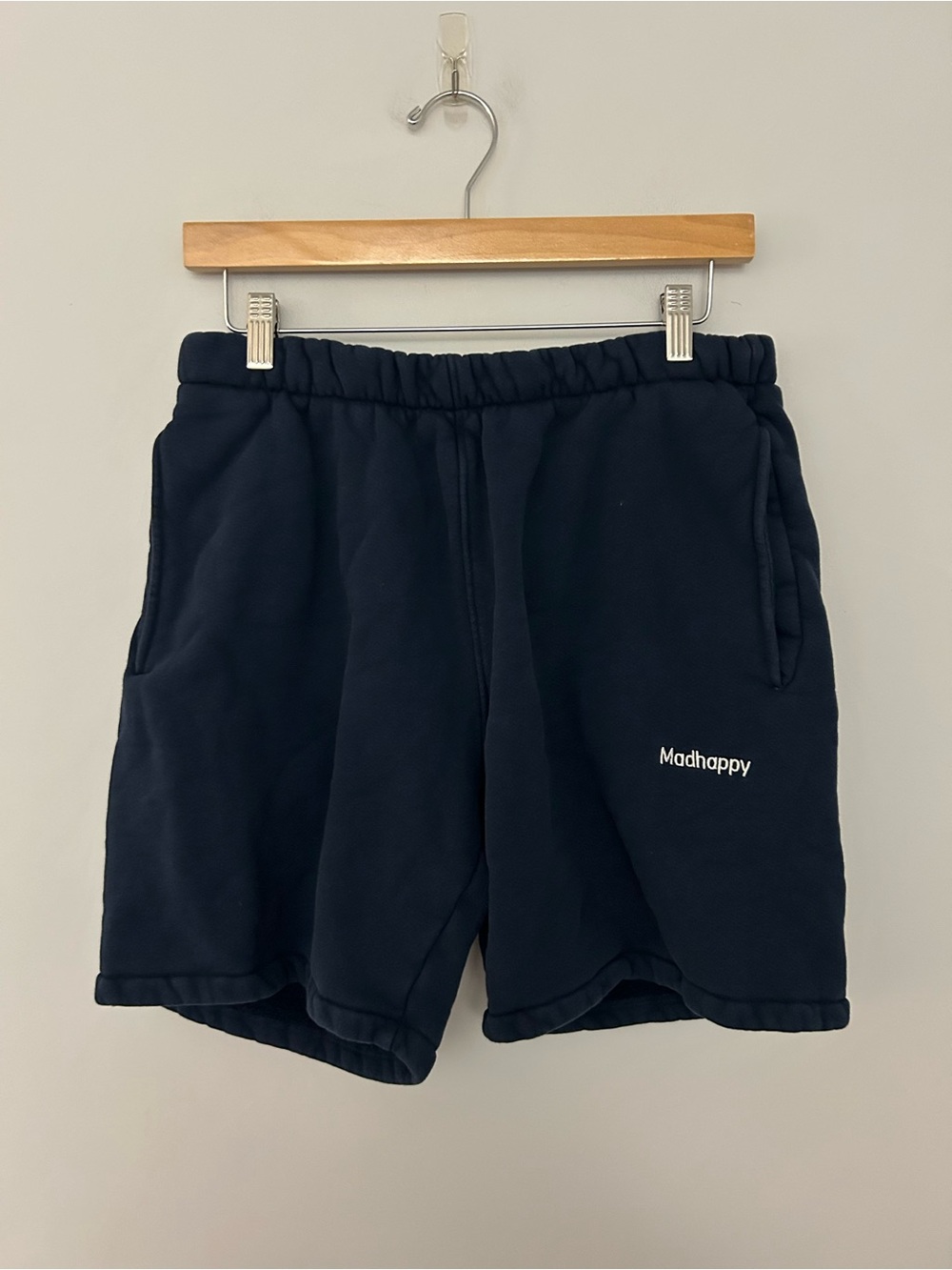 Madhappy Men's Navy Blue Fleece Sweat Shorts